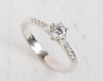 Promise ring, Engagement ring, Women ring silver, Elegant ring, Art deco ring silver, Fine silver ring, Promise ring for her