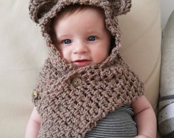 Cagoule ourson crochet