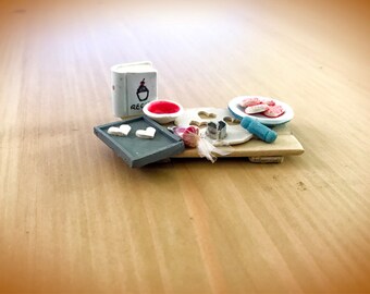 Heart Shaped Cookie Platter | Cookie Platter miniature | Cookie party preparation Miniature | Dollhouse Furniture | Dollhouse Miniature