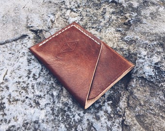 Leather card holder, Leather card case, Compact card holder, Men's gift, Groomsmen gift, Slim wallet, Weddings, Handmade card holder