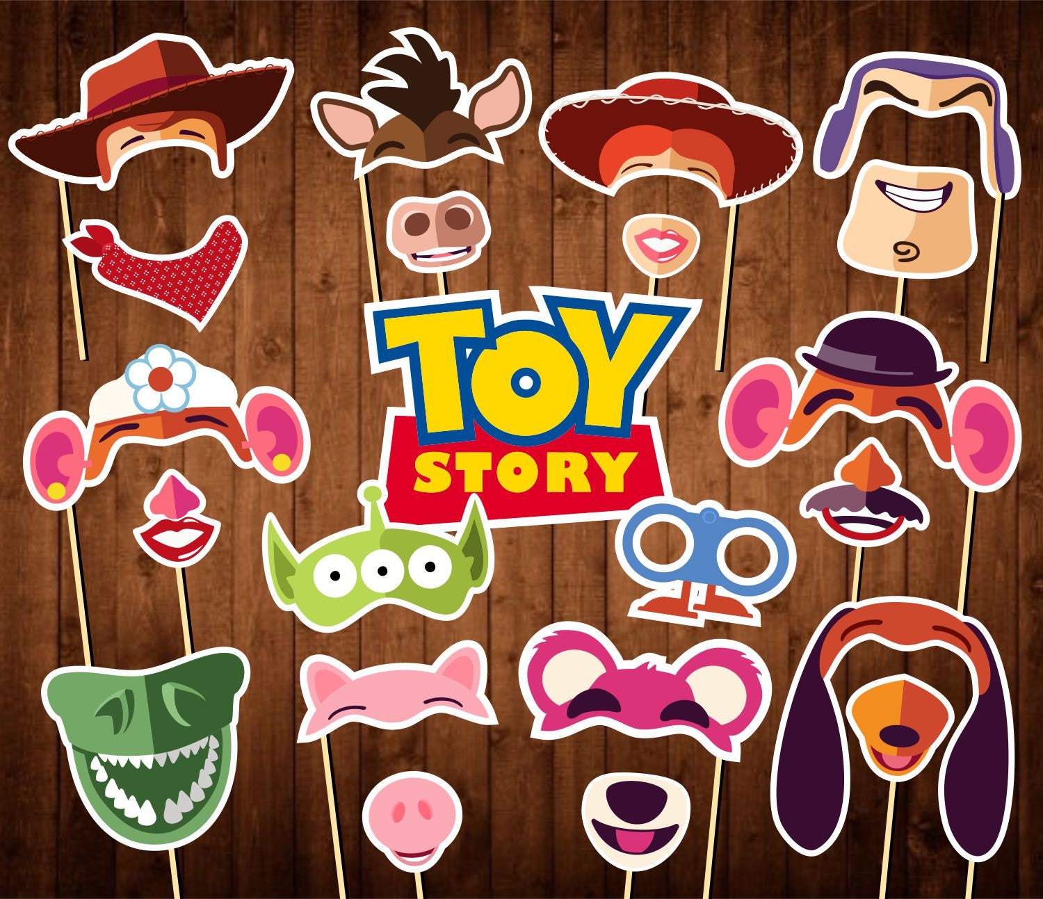 Toy Story Photo Booth Props Disney Toy Story Party Masks