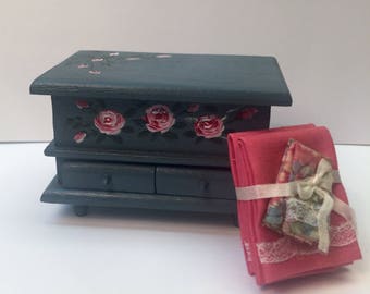 Handpainted Hope Chest including linens