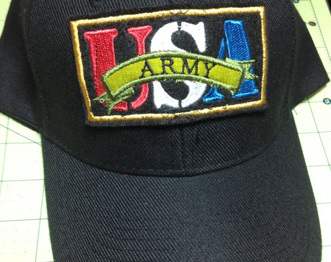 Hats Support Our Military Branches, Black Support Army Hat, Support American Armed Services, Baseball Cap Army Patch, Make America Great Cap