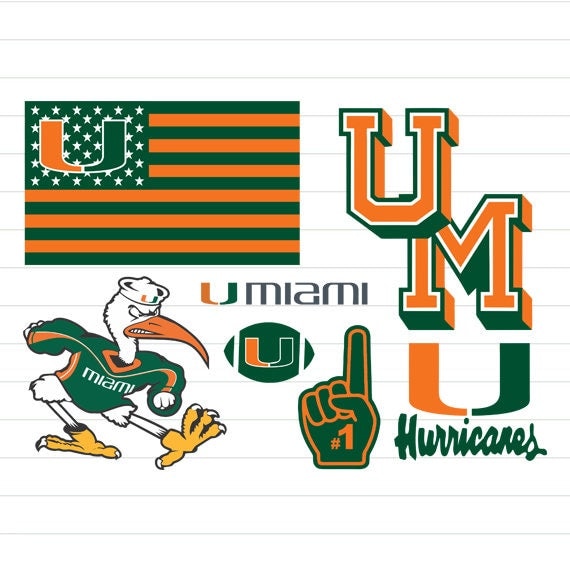 Download INSTANT DOWNLOAD Miami Hurricanes Svg Miami Hurricanes Svg