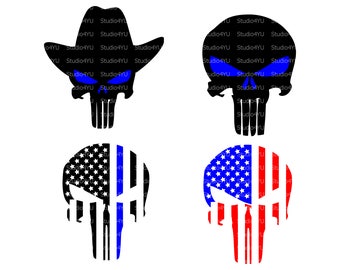 Police Punisher svg Police svg American Flag svg Police American Flag Punisher svg Skull svg files for cricut svg files for silhouette dxf