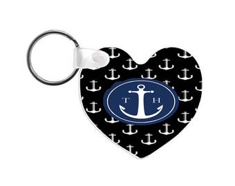 Tom Hope anchor Logo new heart shaped wooden keychain