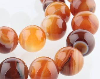 Pearl Agate 12 mm Brown natural stone
