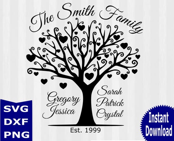 Family Tree SVG Family Tree clipart wedding svg anniversary