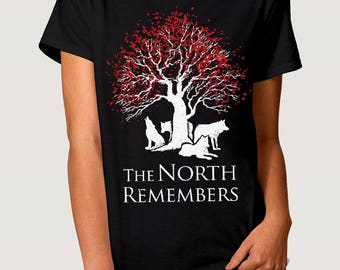 The North Remembers Men's Women's T-shirt Game of Thrones Art Tee