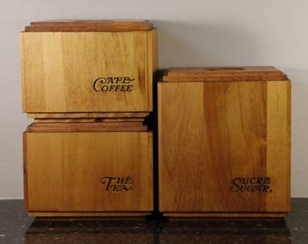 Baribo-Maid Wood Canister Set - 3 Piece