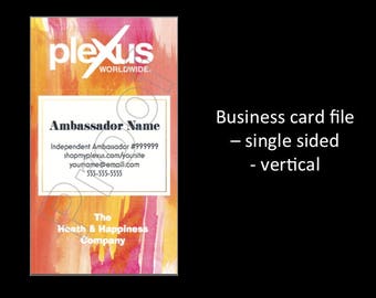 Plexus Business Card (DIGITAL file) - Vertical Single sided