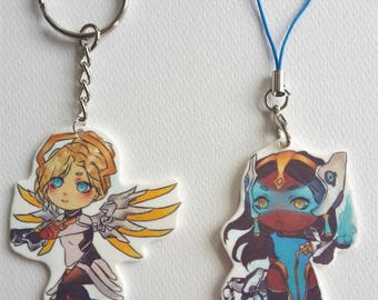 Overwatch Keychains Mercy Symmetra Cute Kawaii