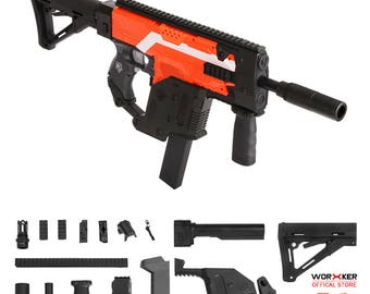 Worker MOD Kriss Vector Imitation Kit Black Combo for Nerf Stryfe