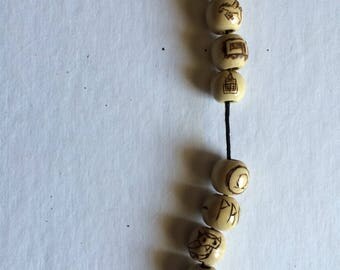 Percy Jackson/Heros of Olympus Inspired Wooden bead Necklace (Small bead)