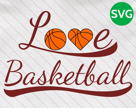 Download Love Basketball SVG Design SVG Basketball Love cut file for
