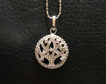 Sparkling Silver Tree of Life Necklace