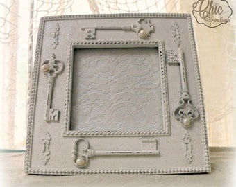 Key To Your Heart - Shabby Chic Photo Frame