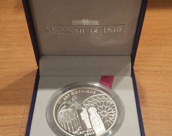 France 1999, Europa, Art Gothique, Silver Proof, Monnaie de Paris, 6,55957 F, Silver Coin