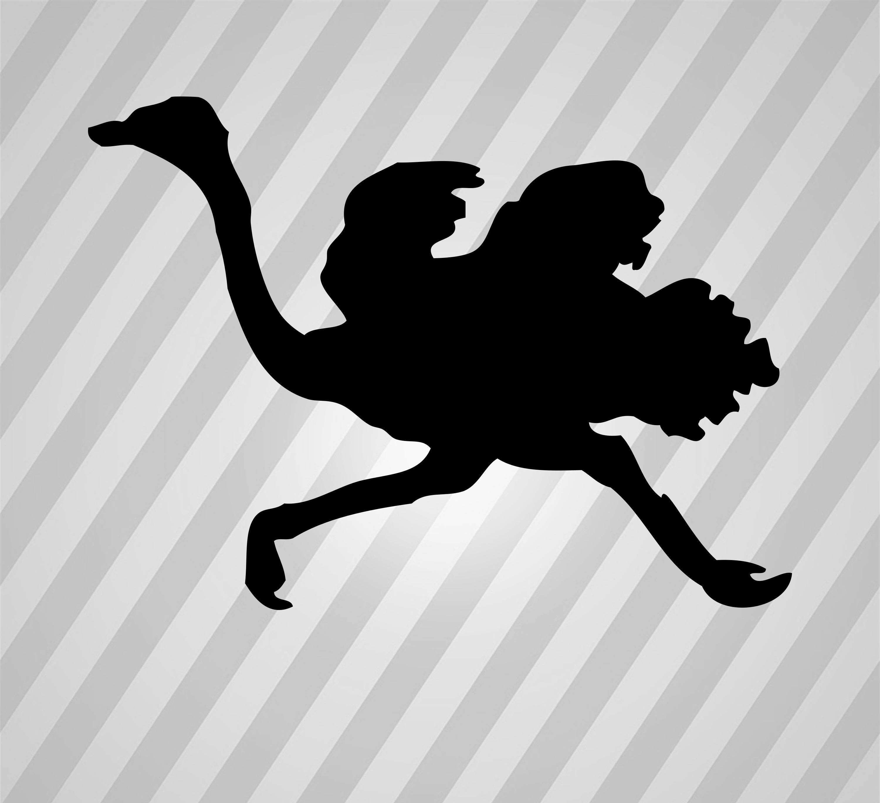 Download Ostrich Silhouette Svg Dxf Eps Silhouette Rld Rdworks Pdf