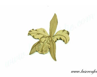 Fleur de style Iris, réalisée en médium, taille 5cm