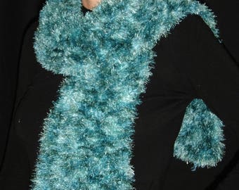scarf style boa green tones