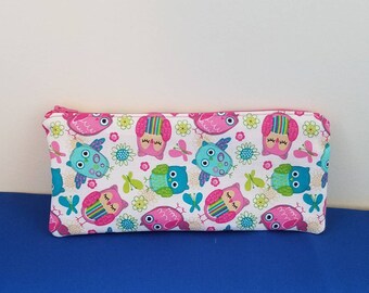 Homemade Girly Owl Pencil Case