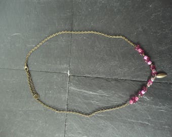 Purple Butterfly with leaves brass 57.5 cm