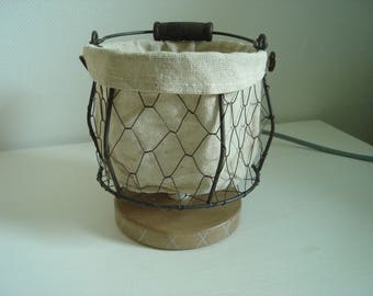 Lantern cocoun canvas and knitted Brown
