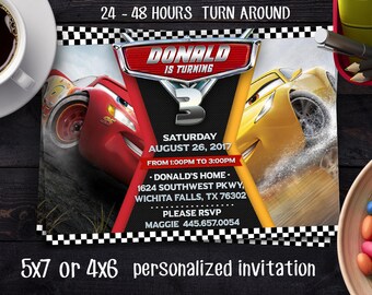 Cars 3 Birthday invitation, Cars Party Invite, Lightning Mcqueen Printables, New Cars Movie, Printable Invitations, Cars Race Invites, Cars