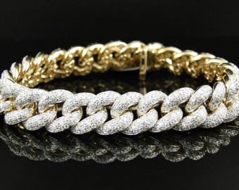 Lil Yatchy Dtainkess steel Frosty Treat Cuban lab diamond Bracelet