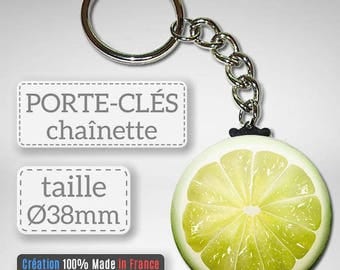 Key Fruit green Lemon Lime citrus idea gift Badge 38 mm