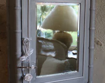 Patina doll Cabinet, wall display 1900