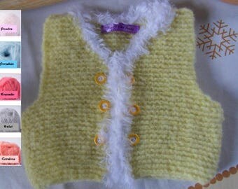 Vest / yellow Bolero for baby 0 to 1 month
