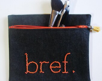 Orange "Noreen" brief case - makeup case