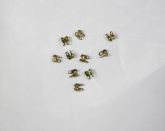 Cup tip color bronze plated 1.5 ball chain mm in diameter, set of 10