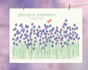 Fingerprint wedding tree / 80x60cm / 120-140 prints