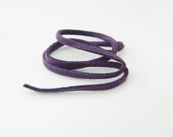 (L459) 37cm purple suede cord