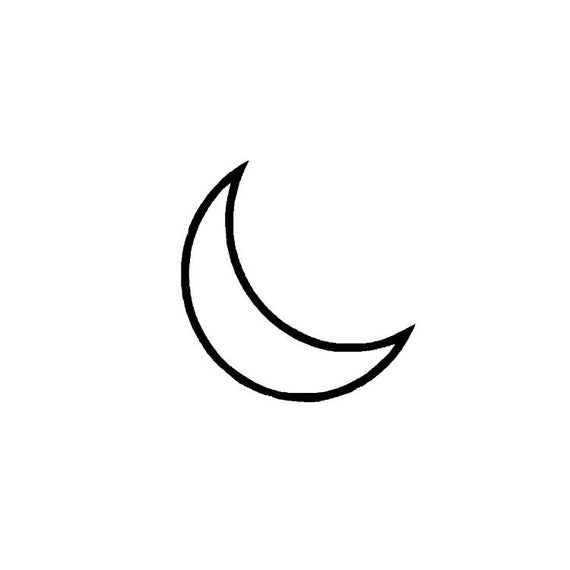 Crescent Moon Decal Moon Decal Crescent Moon Window