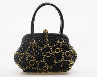 Minaudière sac, sac bleu pour le mariage et les fêtes, personnalisé sac à main, sac du singulier. Pequeño bolso de fiesta idéal para boda y regalo