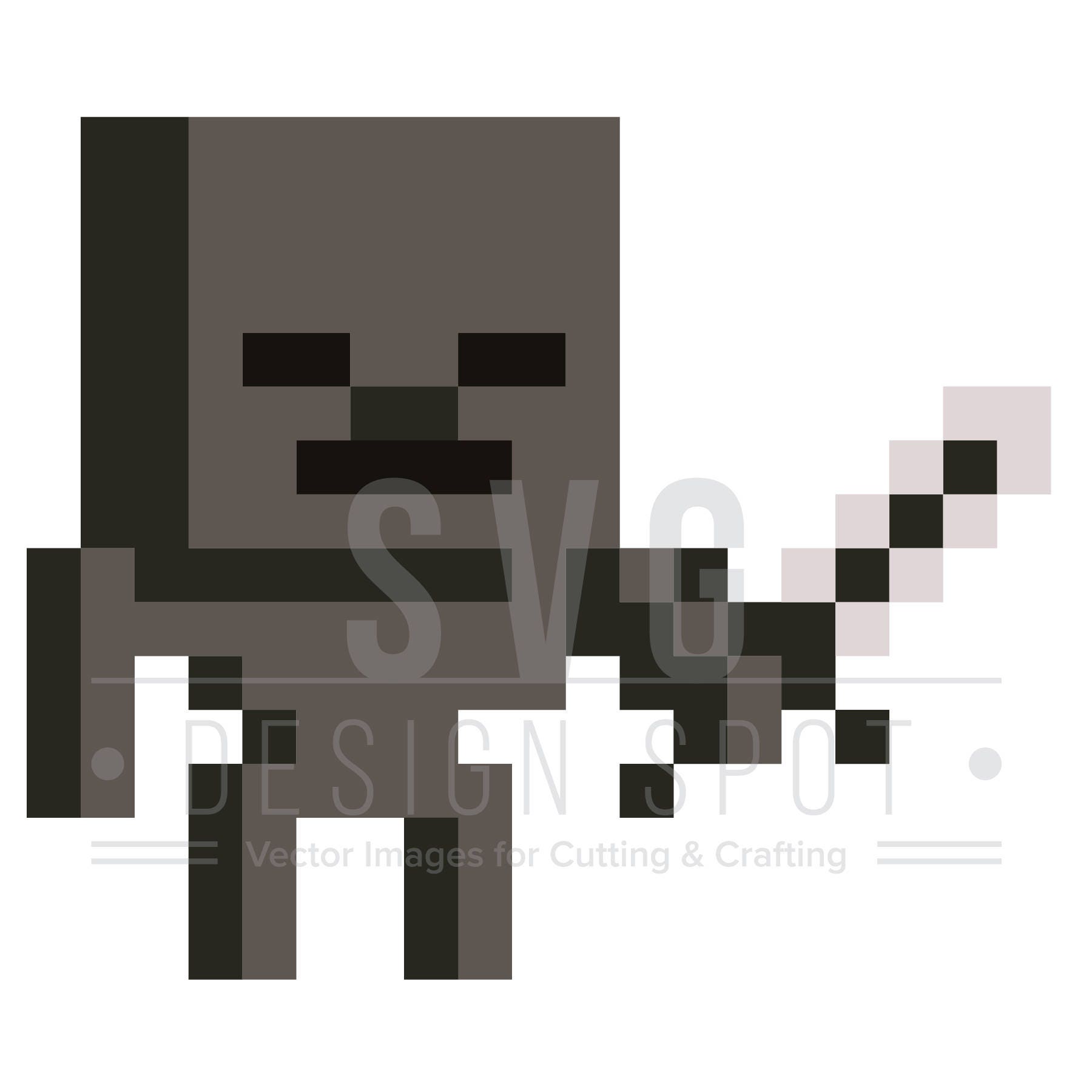 Download Minecraft Inspired Creeper & Skeleton SVG Wall Poster ...