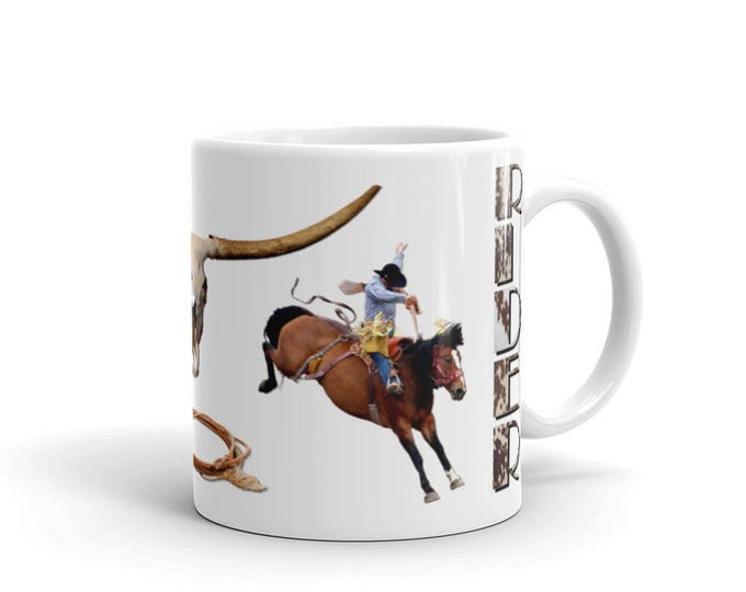 Rodeo Rider Mug, Pro Rodeo Mug, Rodeo Coffee Mug, Bull Riding Mug, Pro Rodeo Rider Mug, Great Gift Idea