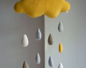 Rain Cloud, decorative baby mobile