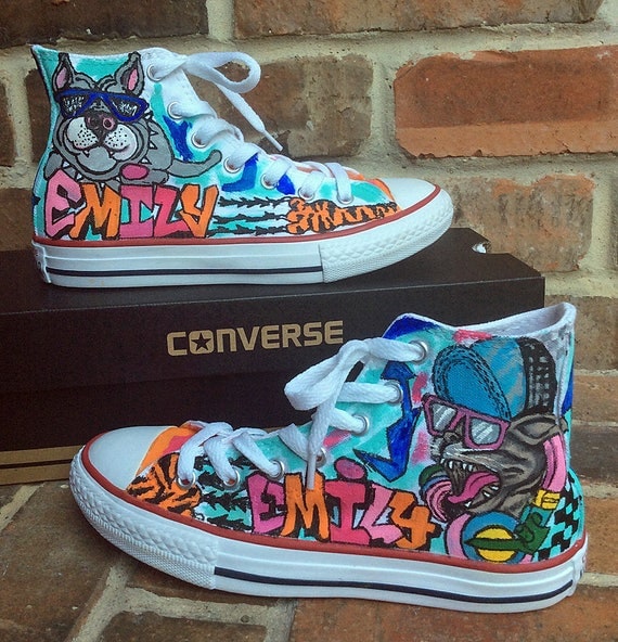Custom Converse Handpainted Shoes  Graffiti  Art Painted