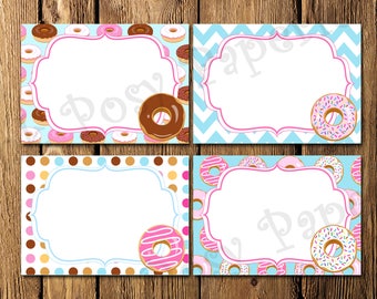 donut labels etsy