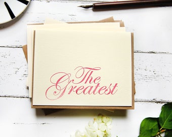 The Greatest Letterpress Card Set of 5