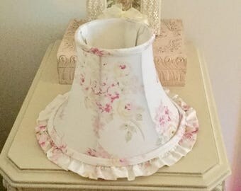 Rachel Ashwell Simply Shabby Chic Lamp Shade Pink White Cream Vintage British Rose Romantic Cottage Farmhouse Decor