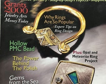 CLEARANCE Lapidary Journal Jewelry Arts GrantsTips on Ring Design Hollow PMC Meteorite Ring Project Gems from the Sea August 2000