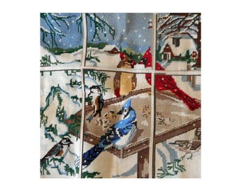 Kit De Broderie Dimensions 'Winter Chickadees' N°52006 - Vintage 1987, USA