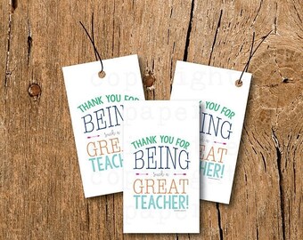 10% Sale INSTANT UPLOAD - Teacher Appreciation Tags, Teacher Gift Tags,Thank You Teacher Card,Teacher Thank You Tag,Teacher Gift, Teacher Ho
