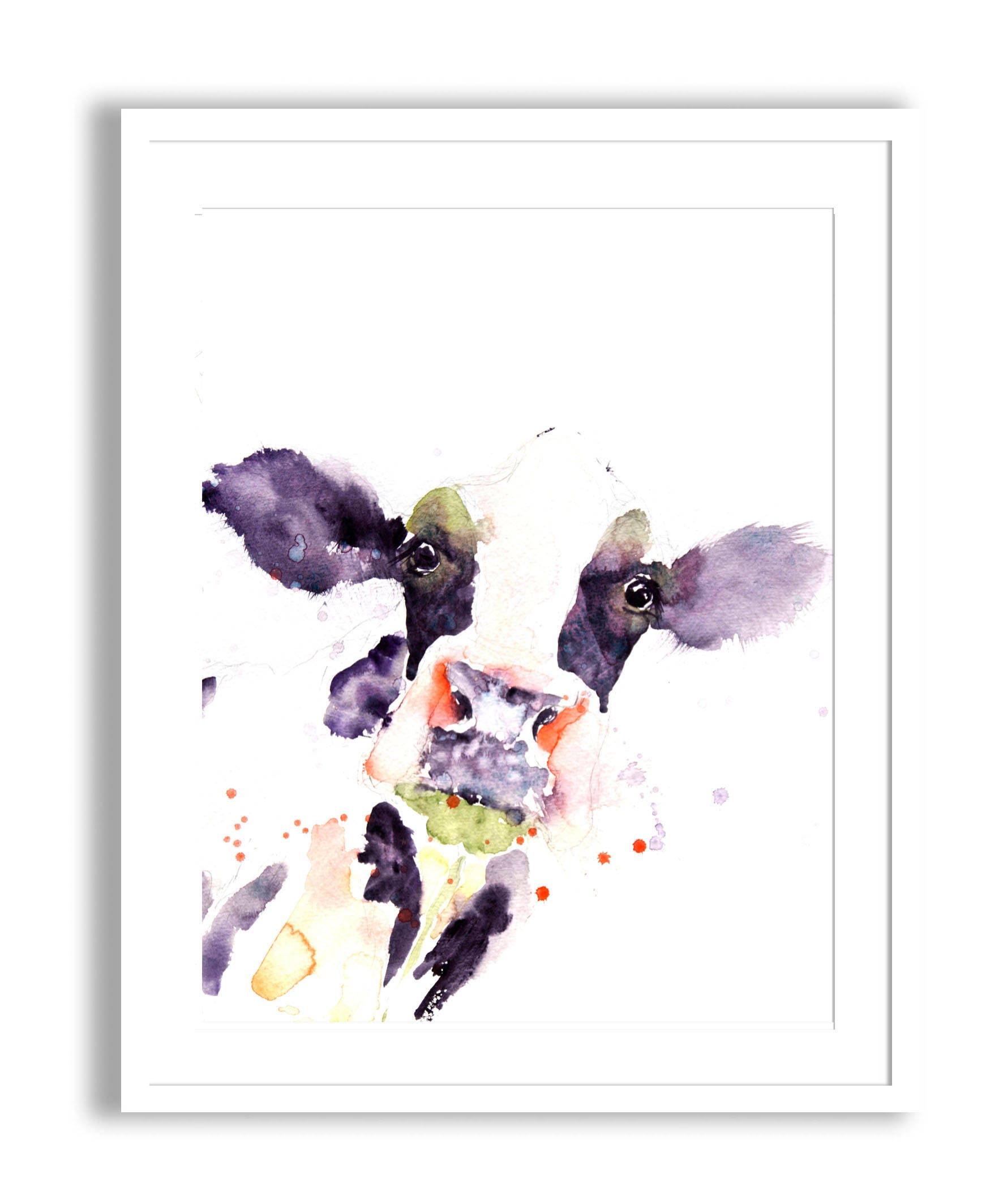 Cow art LIMITED edition print of my DAIRY COW wall art home